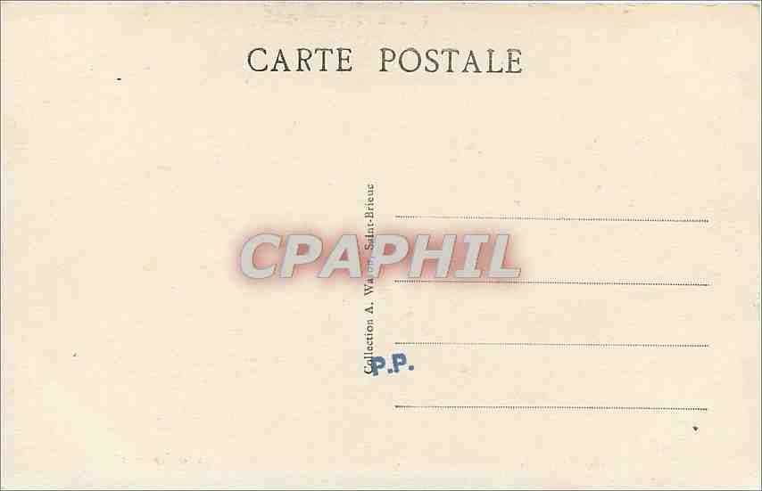 CPA La Bretagne Pittoresque Ploumanach L'Entree du Port et le Chateau de Costaeres  — Rückseite