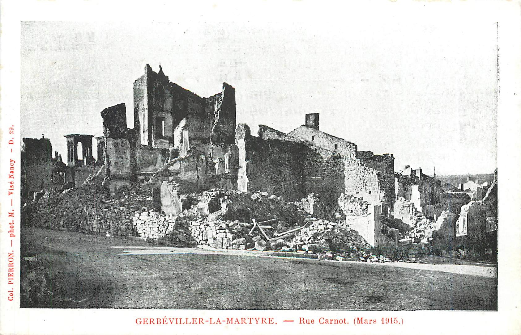 CPA Gerbeviller La Martyre Rue Carnot 