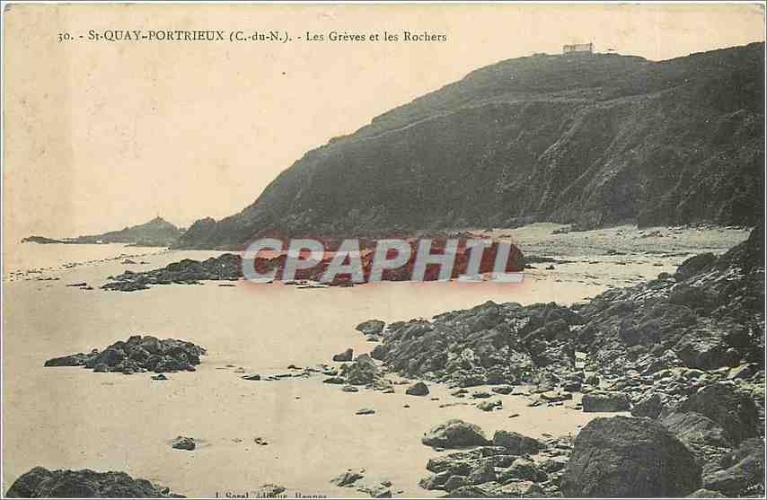 St-Quay-Portrieux (C.-du-N.) — Les Grèves et les Rochers — Éditeur : Canal, Léon, Hanne