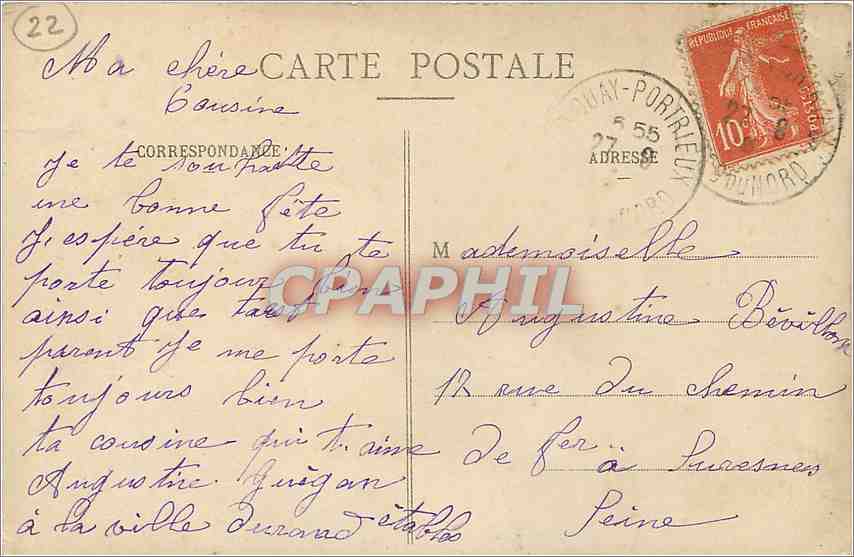St-Quay-Portrieux (C.-du-N.) — Les Grèves et les Rochers — Éditeur : Canal, Léon, Hanne — Verso