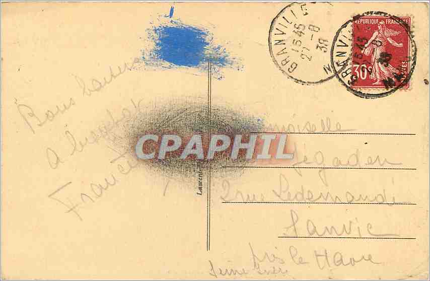 CPA Granville Le Casino et le Roc  — Rückseite