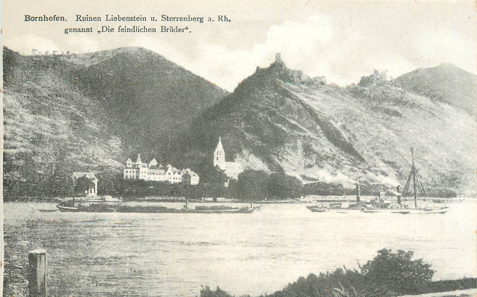 CPA Bornhofen Ruinen Liebenstein u Sterrenberg a Rh 