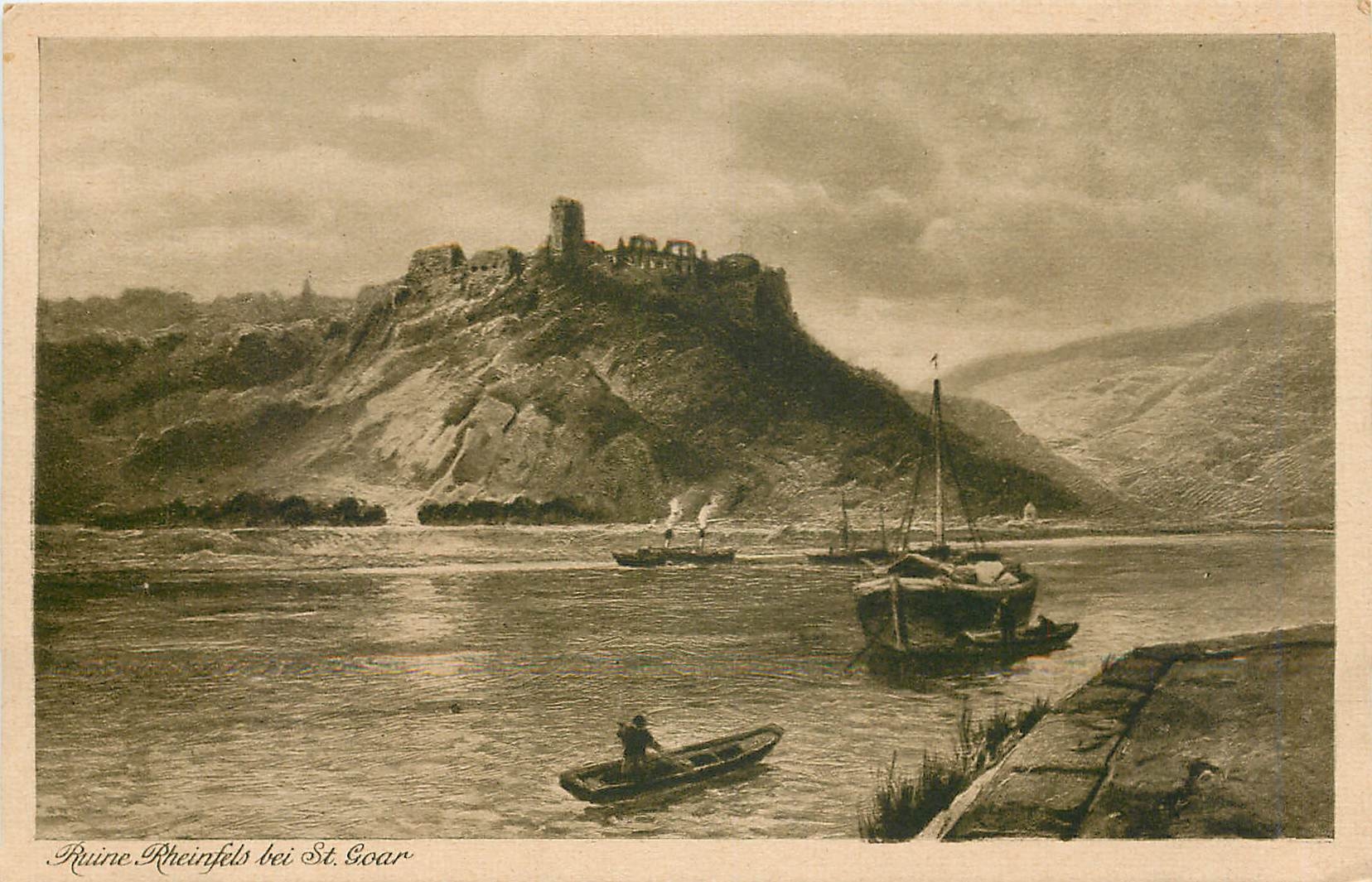 CPA Ruine Rheinfels bei St Goar 