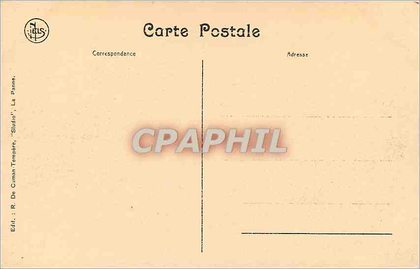 CPA La Panne La Digue et la Plage  — Rückseite