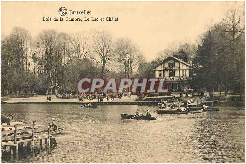 CPA Bruxelles Bois de la Cambre Le Lac et Chalet 