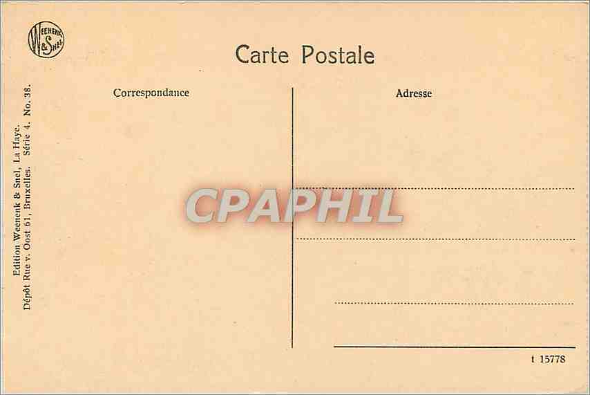 CPA Bruxelles Bois de la Cambre Le Lac et Chalet  — Rückseite