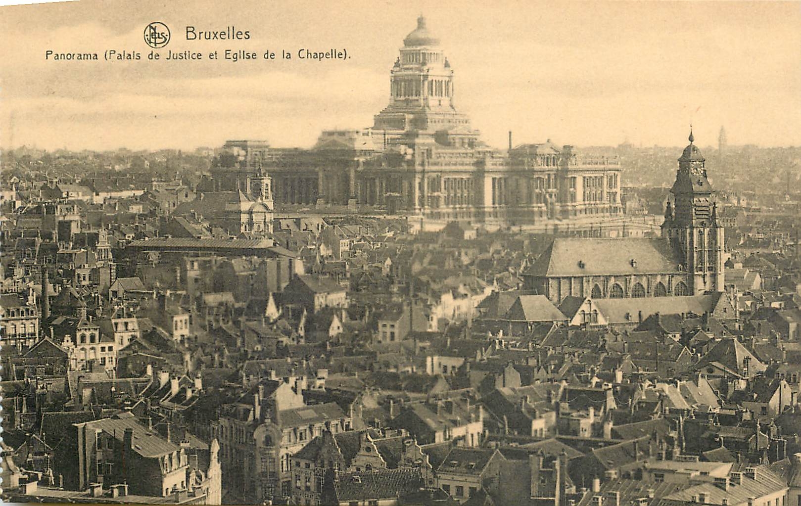 CPA Bruxelles Panorama Palais de Justice et Eglise de la Chapelle 