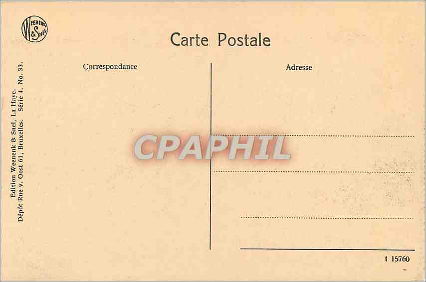 CPA Bruxelles Rue Royale et Eglise Ste Marie  — Rückseite