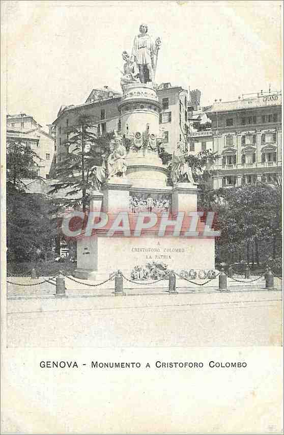 CPA Genova Monumento a Cristoforo Colombo 