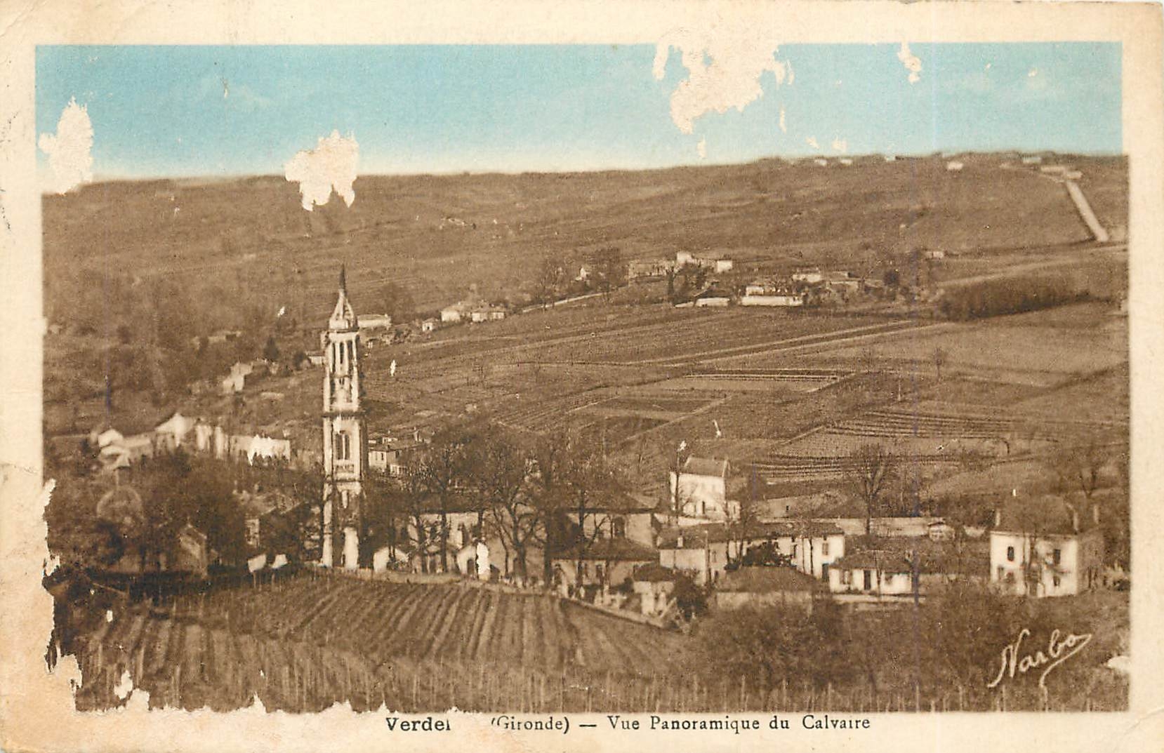 CPA Verde Gironde Vue Panoramique du Calvaire 