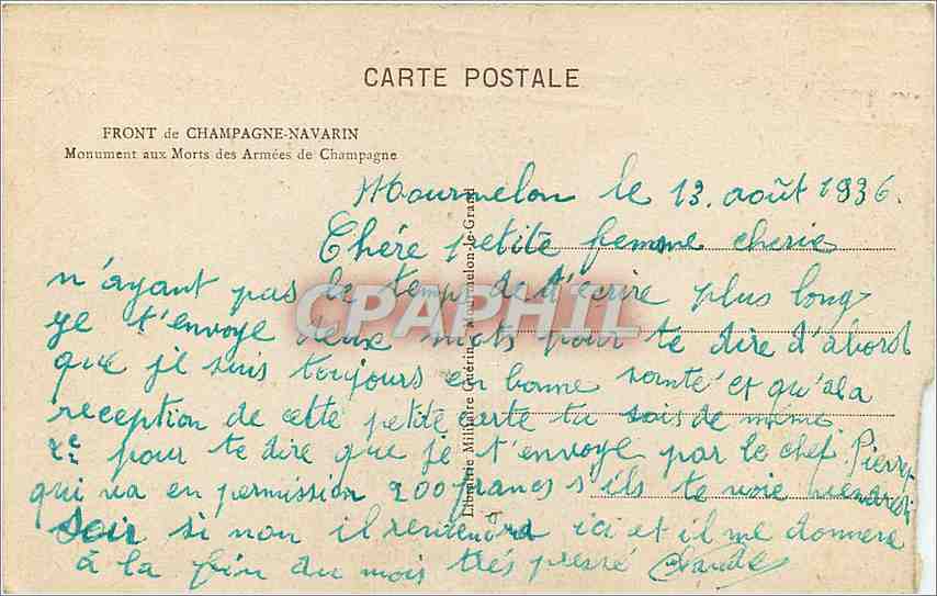 CPA Le Soldat du milieu jette une grenade Militaria — Rückseite