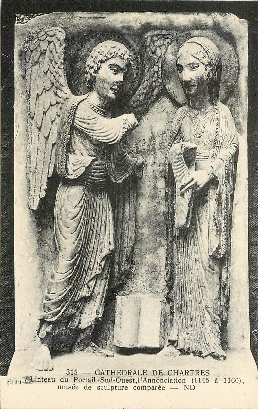 CPA Cathedrale de Chartres Linteau du Portail Sud Ouest l'Annonciation 