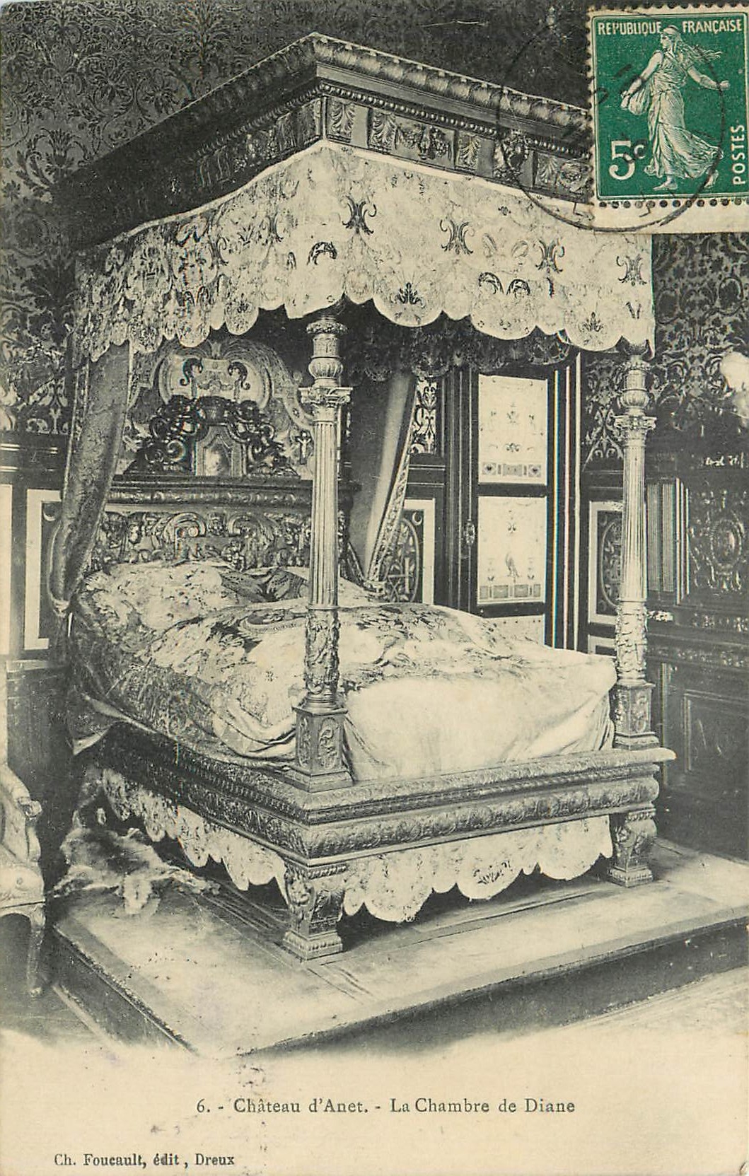 CPA Chateau d'Anet La Chambre de Diane 