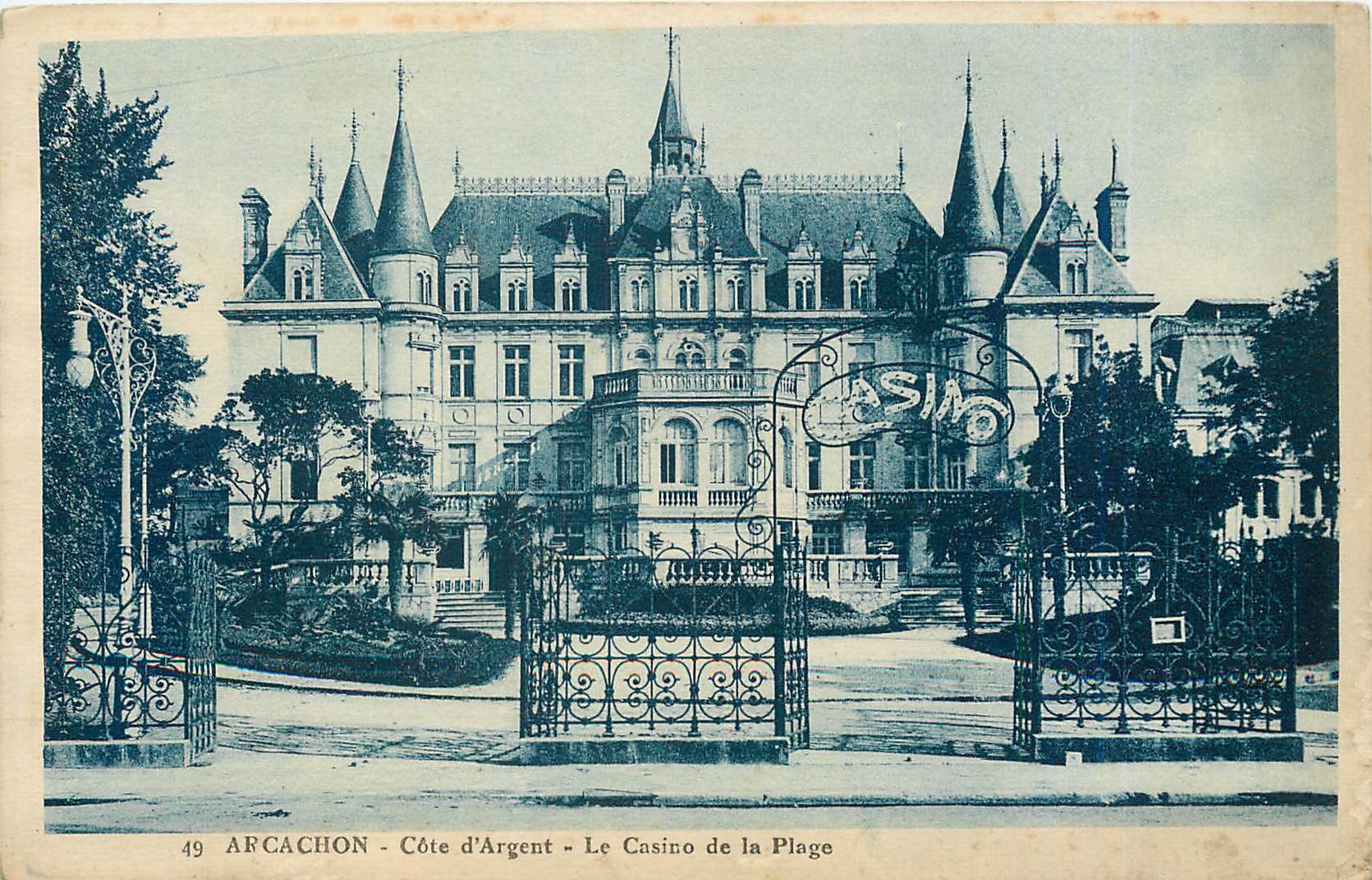CPA Arcachon Cote d'Argent Le Casino de la Plage 
