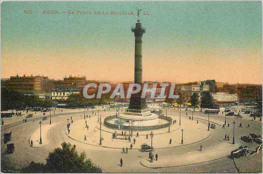CPA Paris La Place de la Bastille 