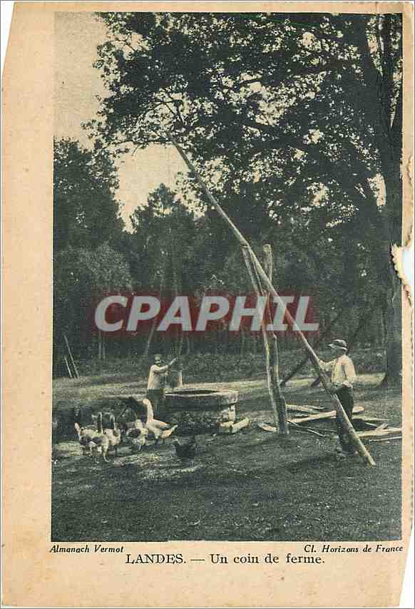 CPA Landes Un coin de ferme 
