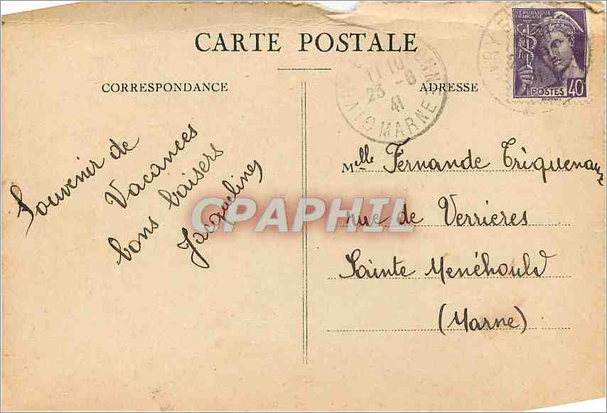 CPA Landes Un coin de ferme  — Rückseite