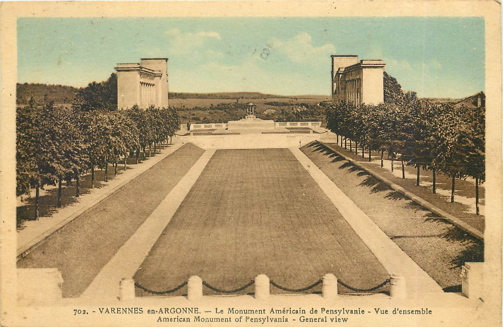 CPA Varennes en Argonne Le Monument Americaine de Pennsylvania 
