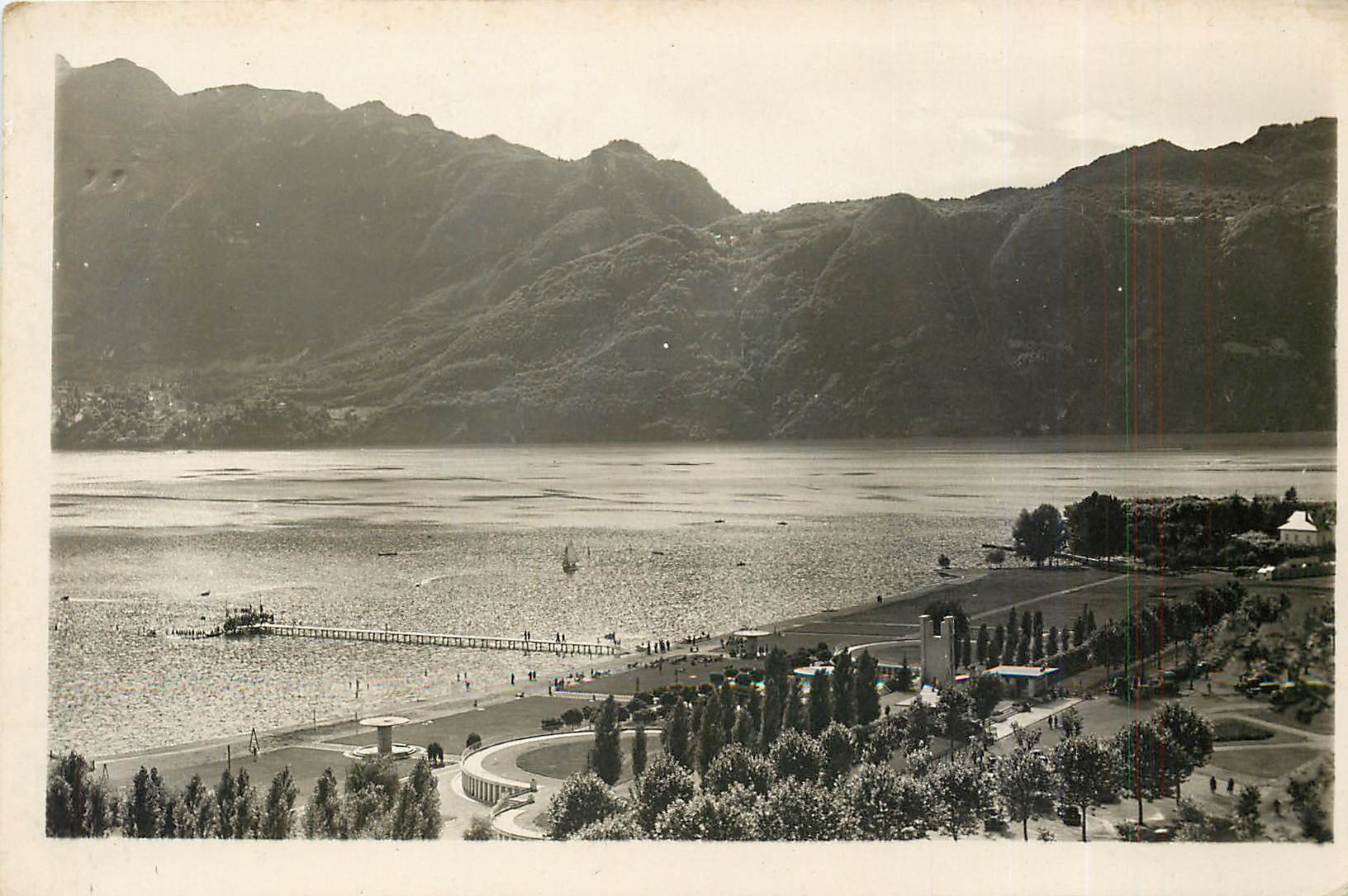 CPM Aix les Bains Plage municipale et Dent du Chat 