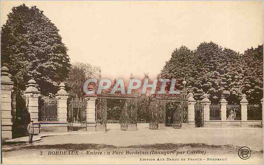 CPA Bordeaux Entree du Parc Bordelais 