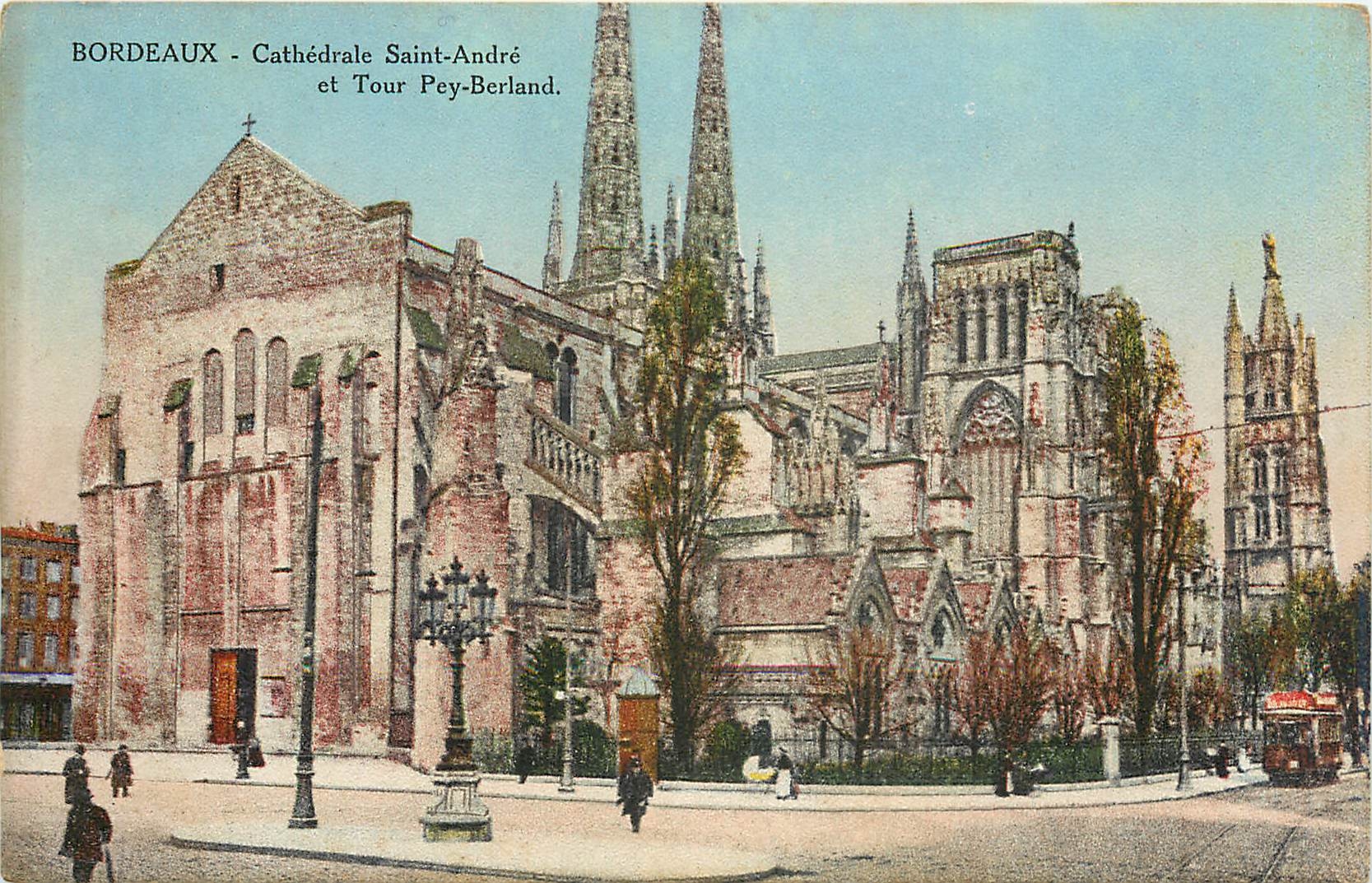 CPA Bordeaux Cathedrale Saint Andre et Tour Pey Berland 