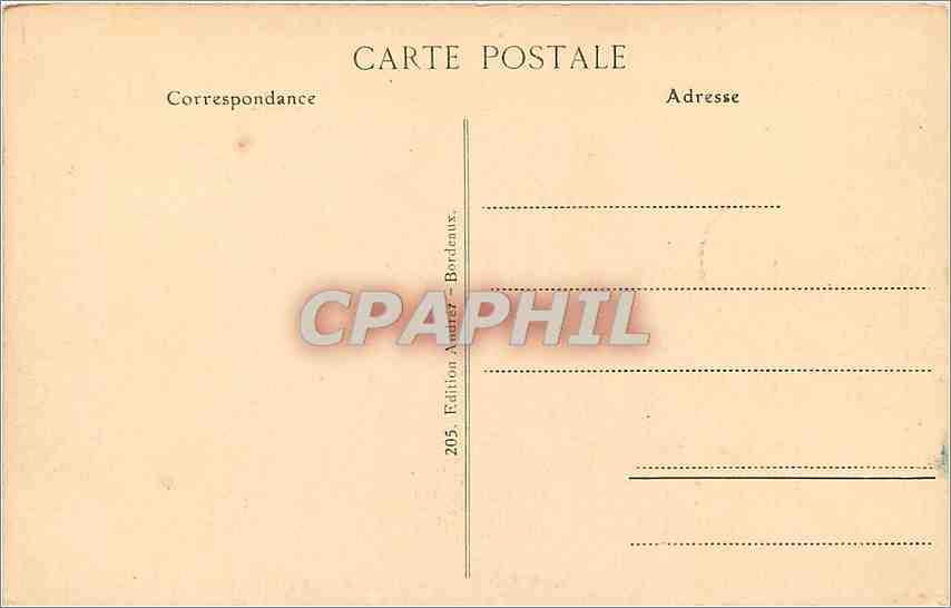 CPA Bordeaux Le Grand Theatre et la place de la Comedie  — Verso