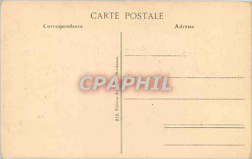 CPA Bordeaux La Porte des Saliniers  — Verso