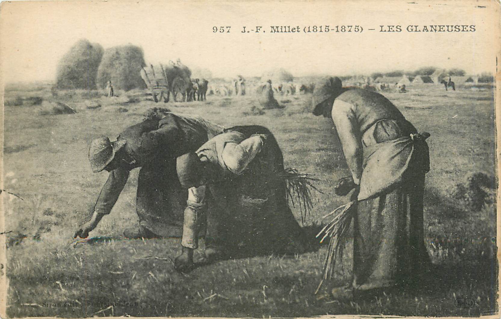 CPA JF Millet 1815 1875 Les Glaneuses 