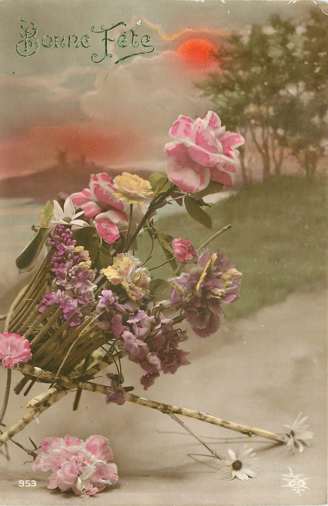 CPA Bonne Fete Fleurs