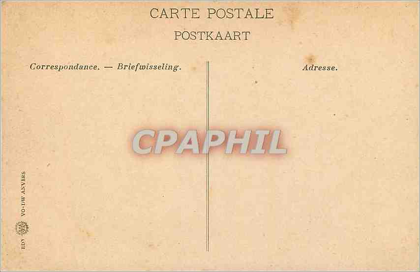 CPA Bruxelles Chateau Royal de Laeken  — Rückseite