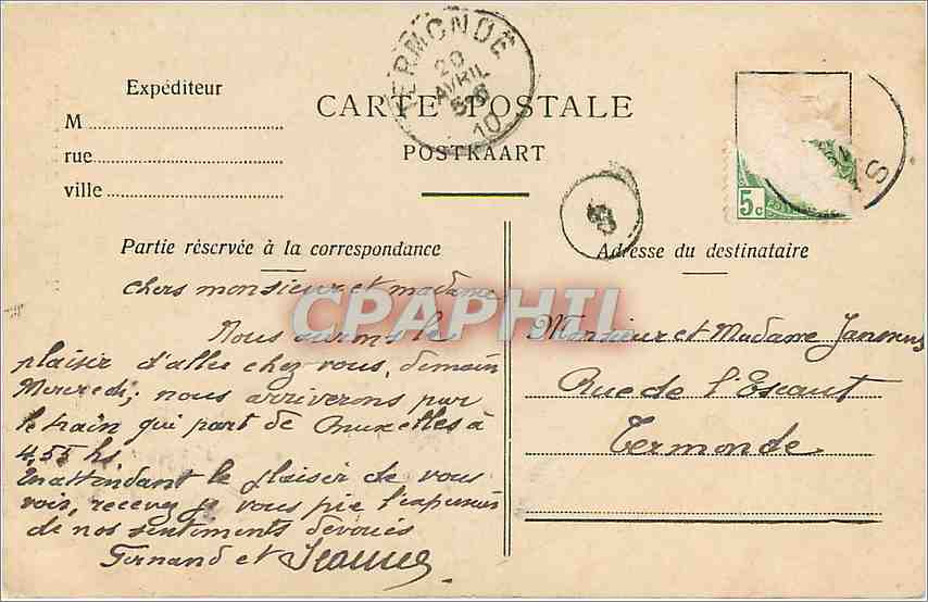 CPA Sart Lez Spa La Hoegne Le Pont du Belvedere  — Rückseite