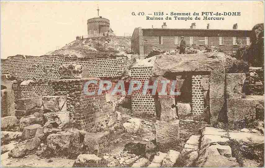 Sommet du PUY-de-DOME — Ruines du Temple de Mercure — G. d'O. — n° 1125