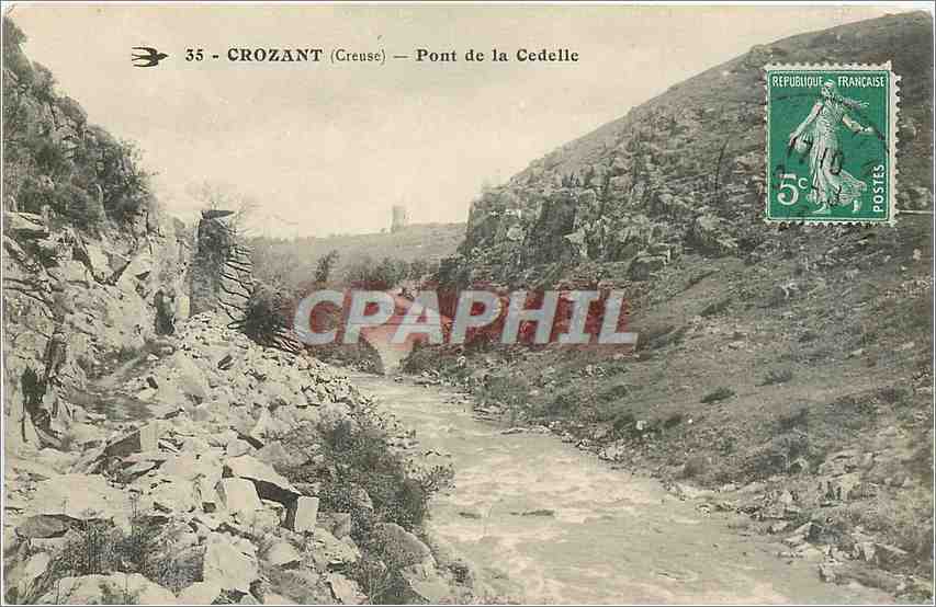 CPA Crozant Creuse Pont de la Cedelle 