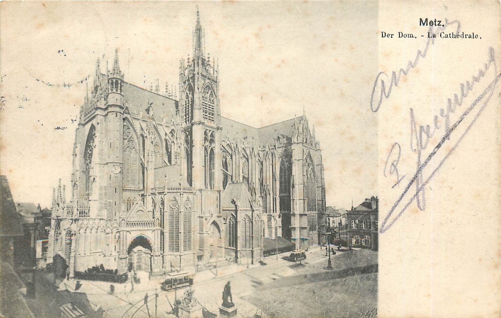 CPA Metz Der Dom La Cathedrale 
