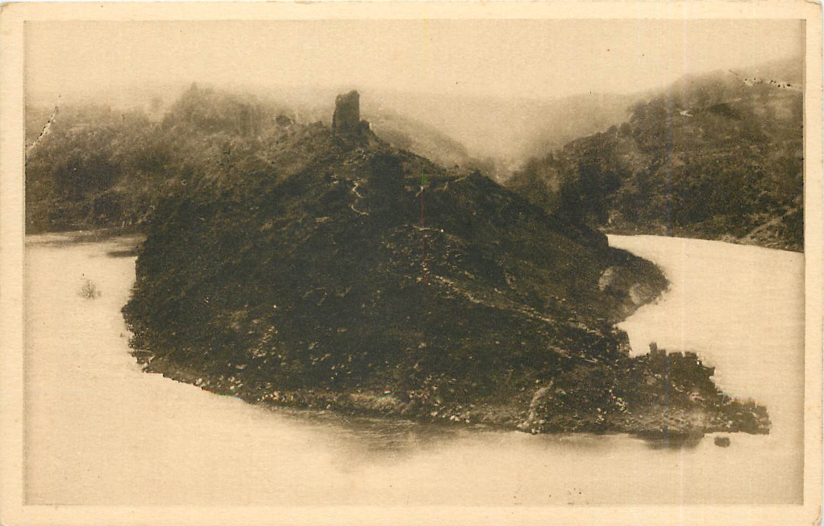 Crozant (Creuse) — Der Zusammenfluss der Cédelle und der Creuse — Sammlung G. Chatraudoux