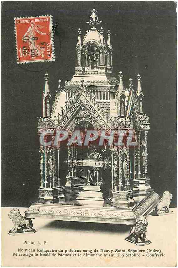 CPA Nouveau Reliquaire du precieoux sang de Neuvy Saint Sepulcre Indre 