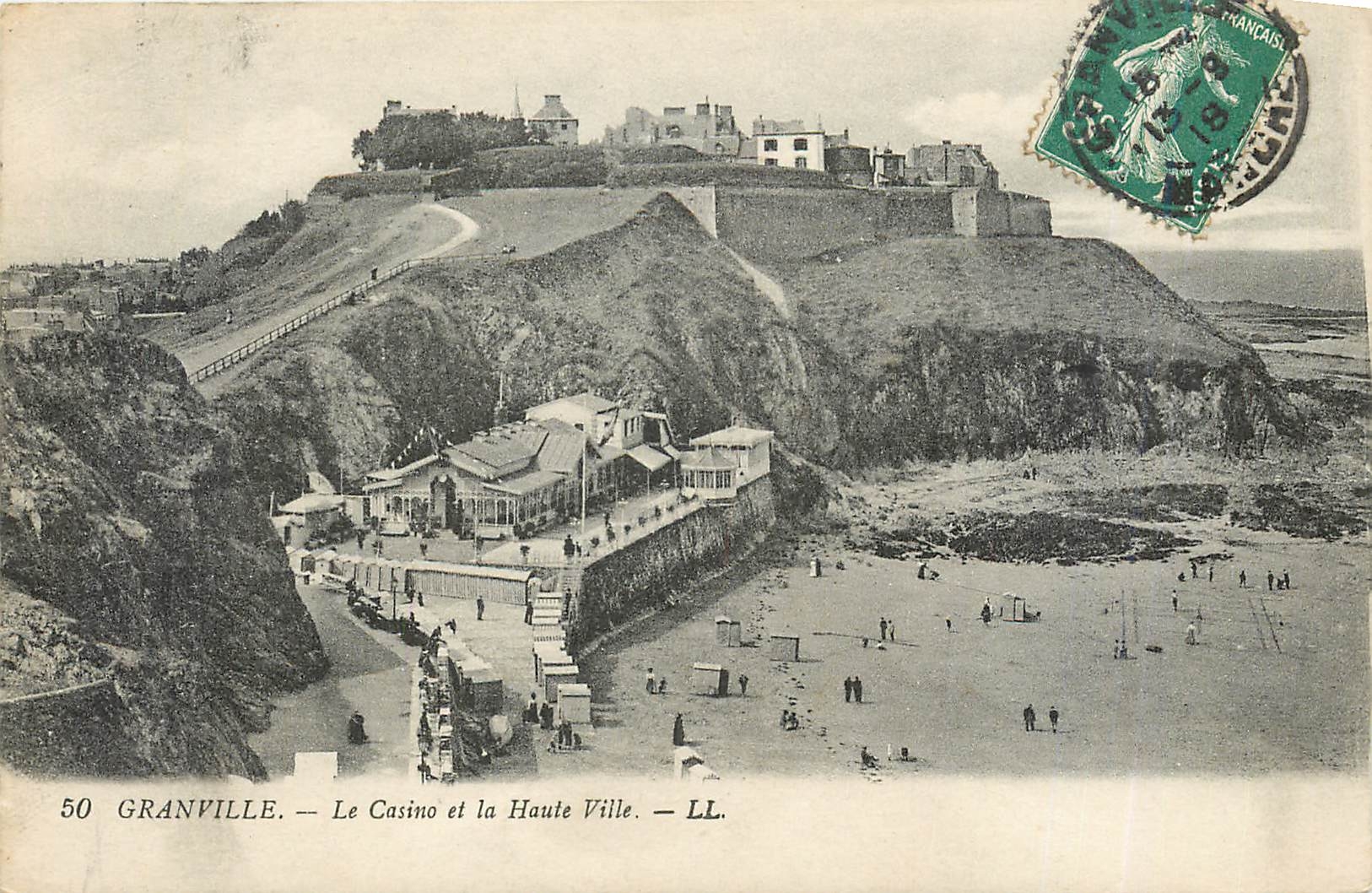 CPA Granville Le Casino et le Haute Ville 
