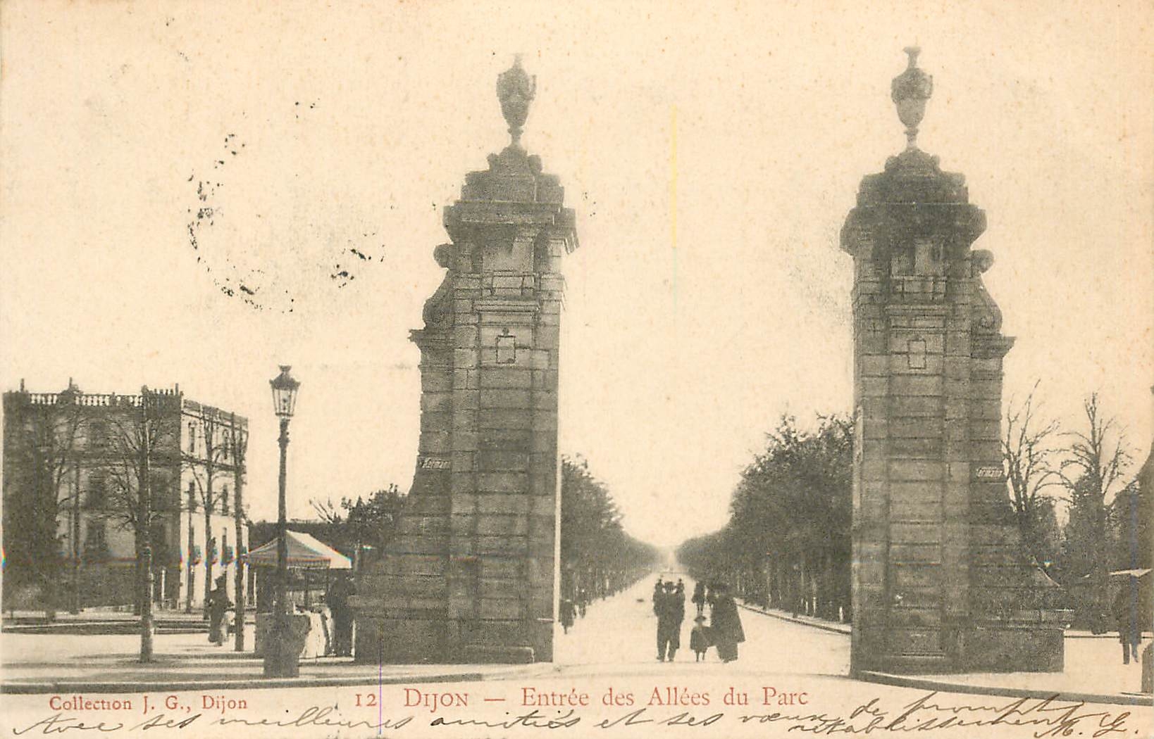 CPA Dijon Entree des Allees du Parc 