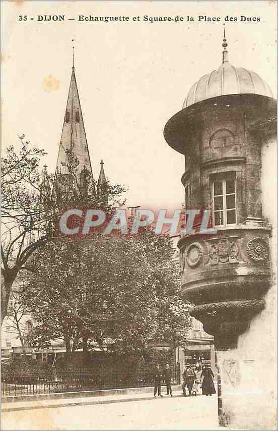 CPA Dijon Echauguette et Square de la Place des Ducs 