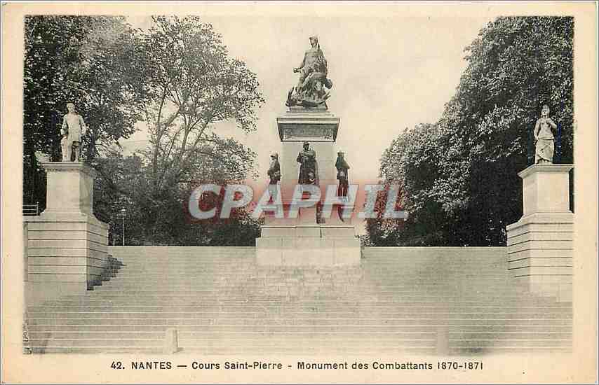 CPA Nantes Cours Saint Pierre Monument des Combattants 1870 1871 