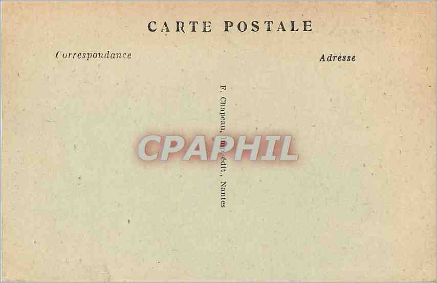 CPA Nantes Cours de la Republique et Statue de Cambronne  — Rückseite