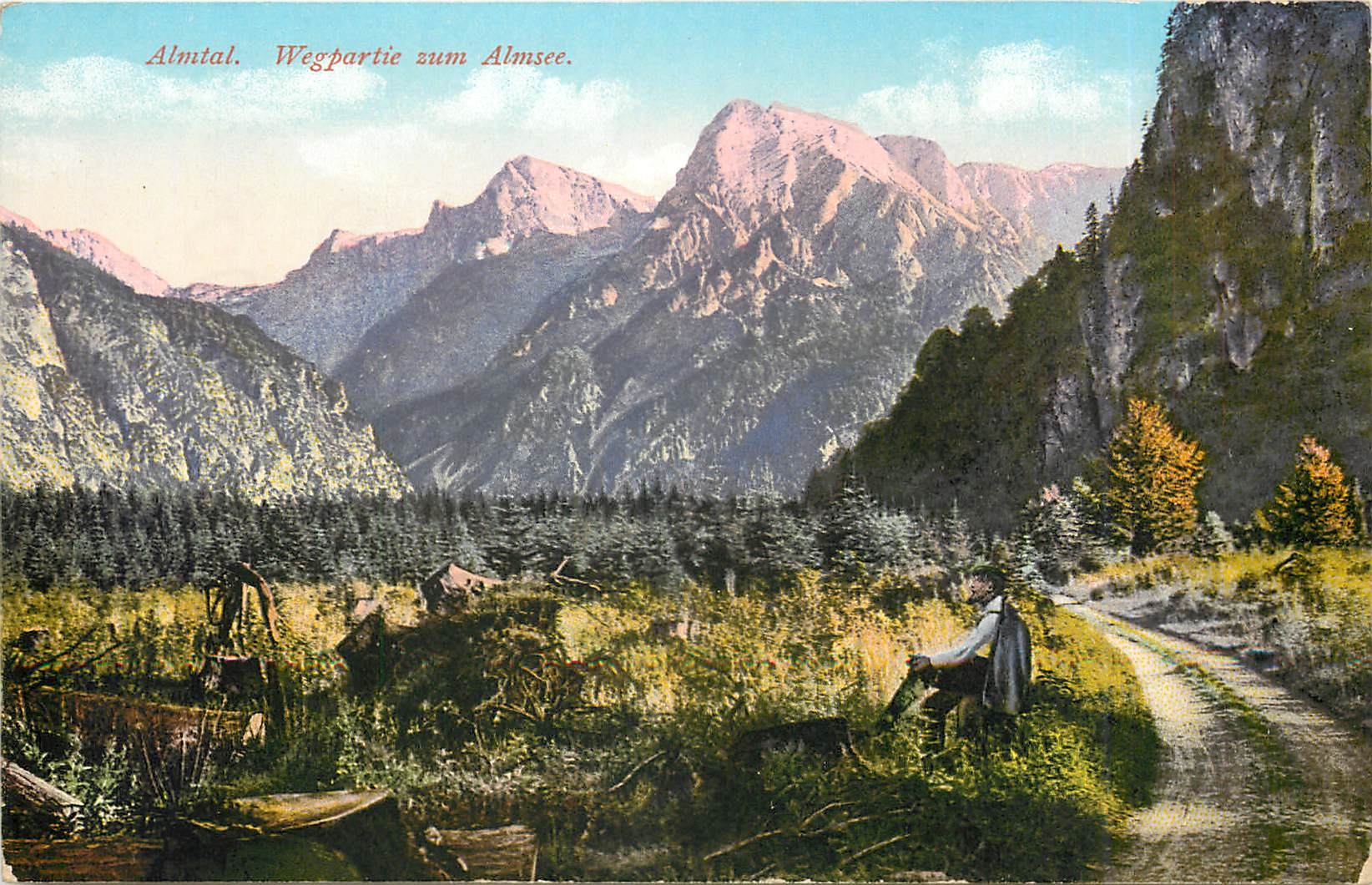 CPA Almtal Wegpartie zum Almsee 