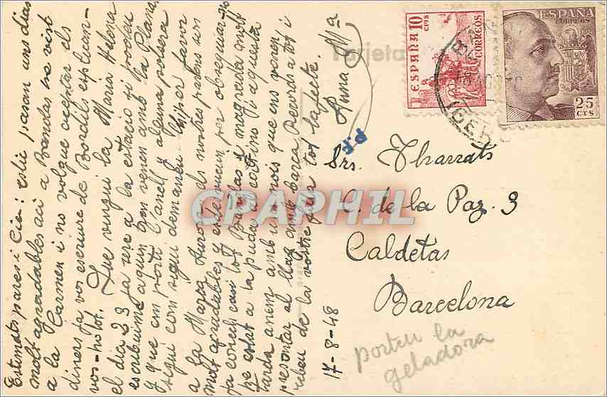 CPA Bagnolas Vista parcial del Lago  — Rückseite