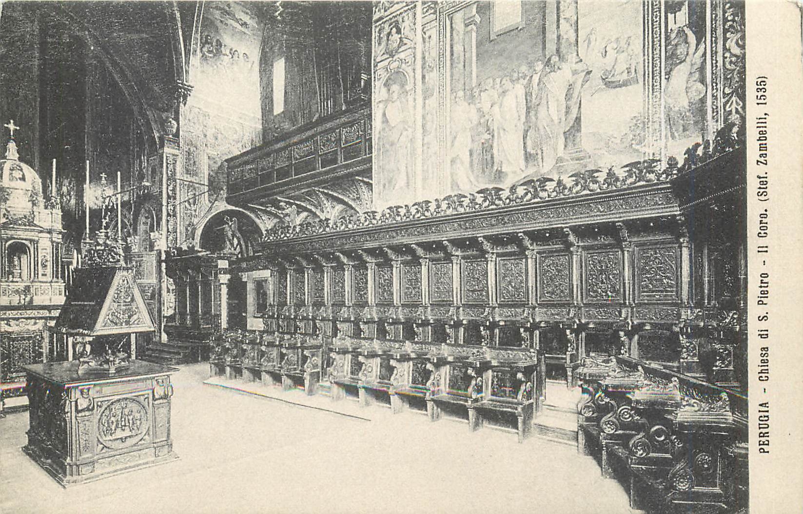 CPA Perugia Chiesa di S Pietro II Coro 