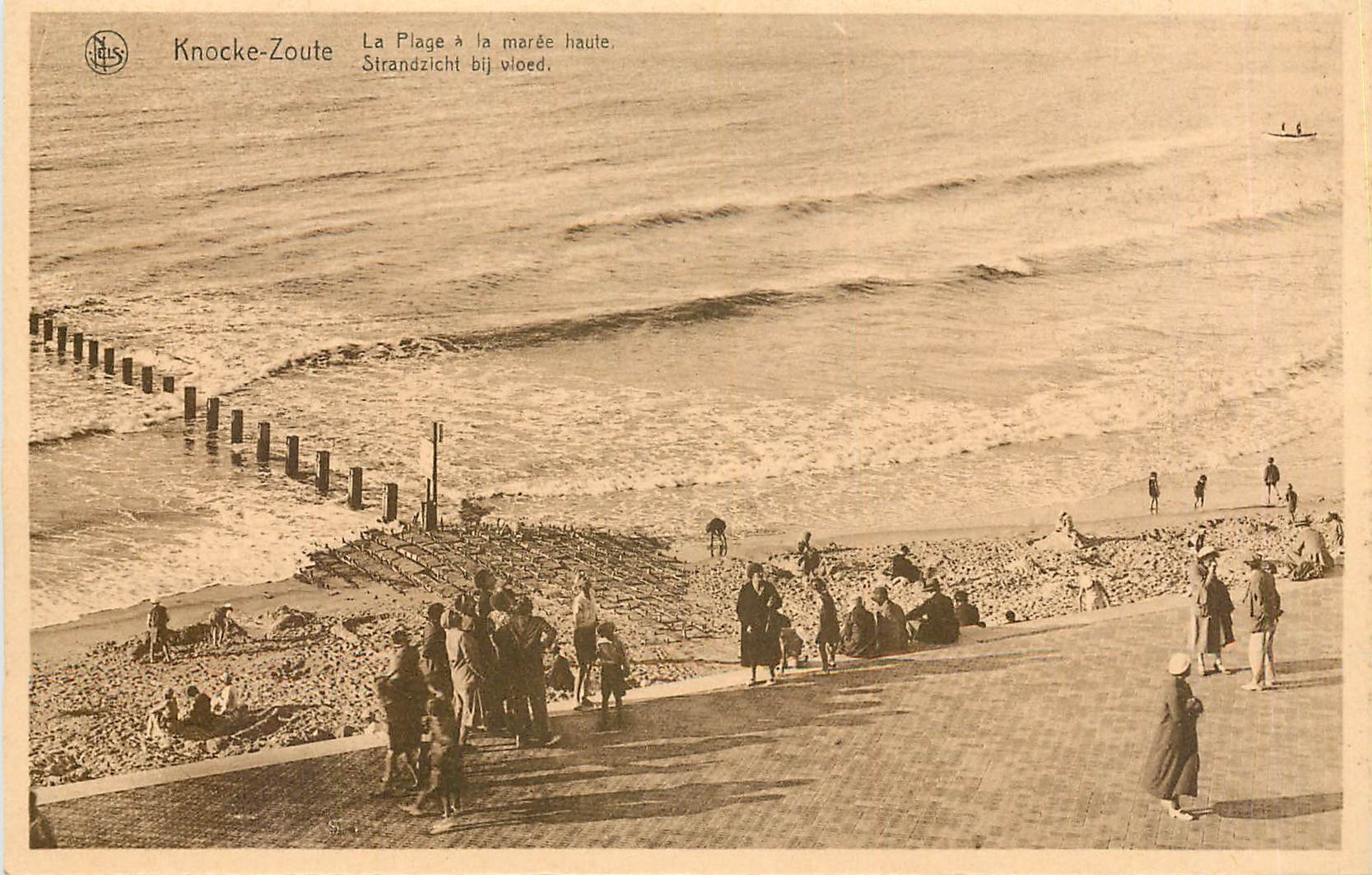 CPA Knocke Zoute La Plage a la maree haule 