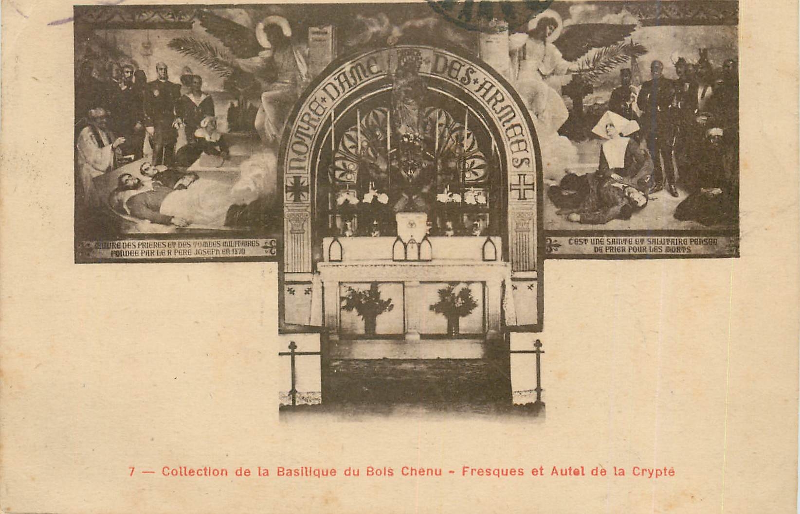 CPA Collection de la Basilique du Bois Chenu Fresques et Autel de la Crypte 