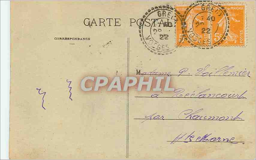 CPA Collection de la Basilique du Bois Chenu Fresques et Autel de la Crypte  — Rückseite