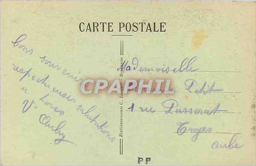 CPA Environs d'Epinal Vosges St Laurent Cascade du Viaduc  — Back