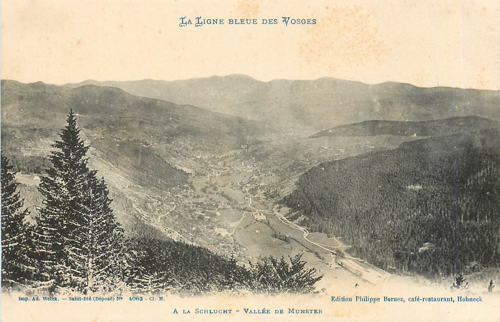 CPA La Ligne Bleue des Vosges A La Schlucht Vallee de Munster 