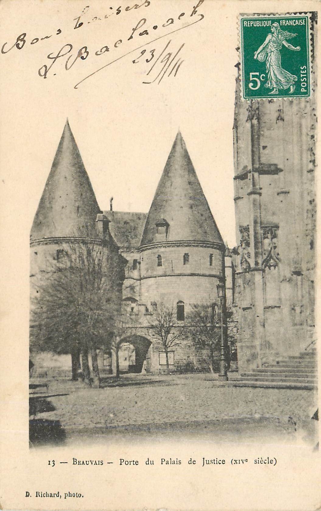CPA Beauvais Porte du Palais de Justice 